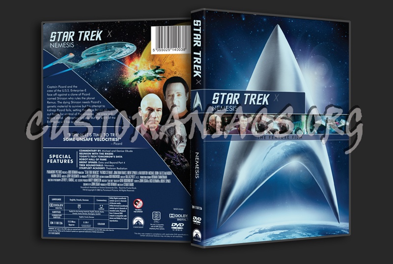 Star Trek X Nemesis dvd cover