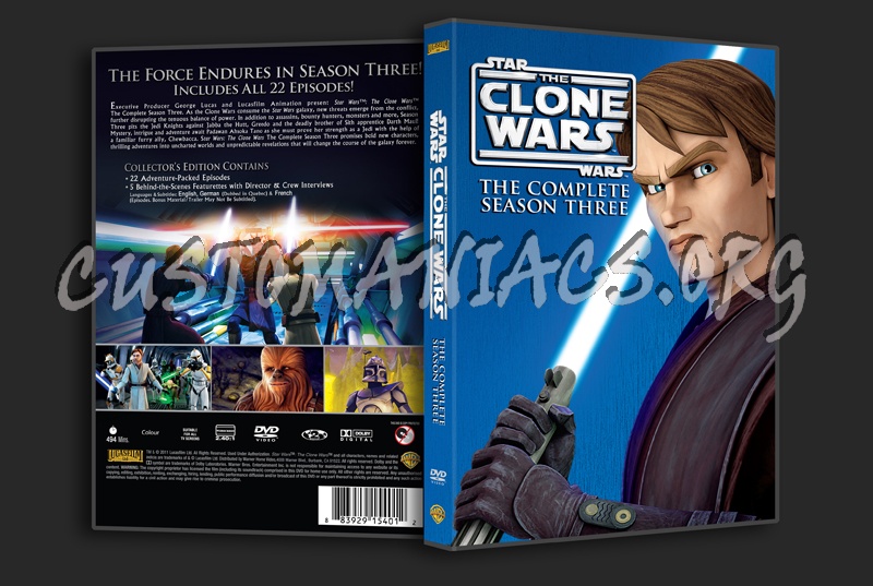 Star Wars The Clone Wars Season 3 dvd cover