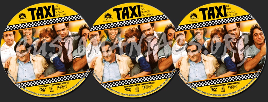 Taxi Season 1 dvd label