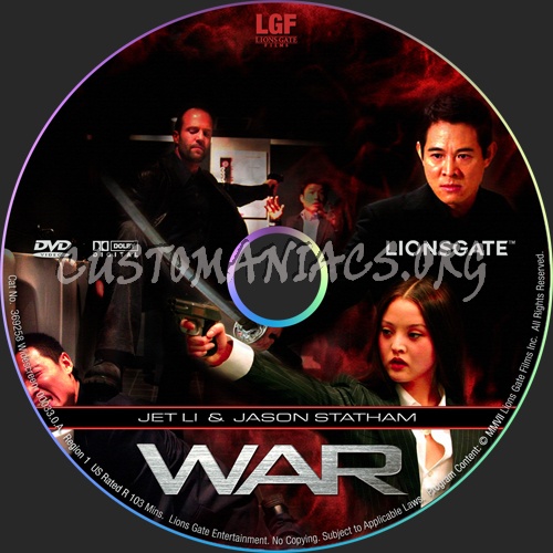 War dvd label