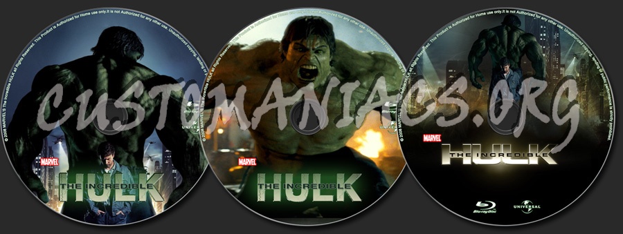 The Incredible Hulk blu-ray label