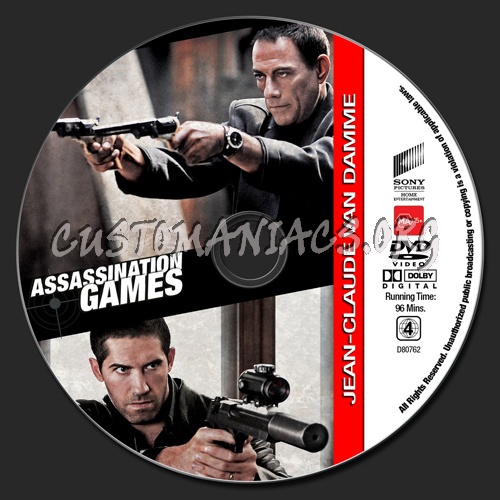 Van Damme Collection - Assassination Games dvd label