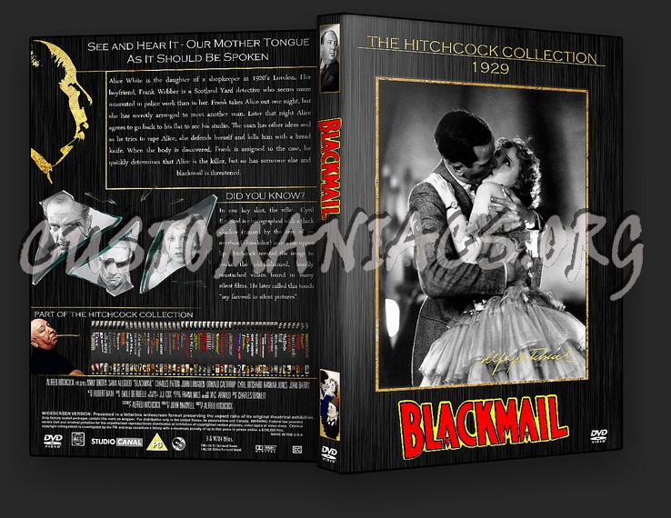 Blackmail - The Alfred Hitchcock Collection dvd cover