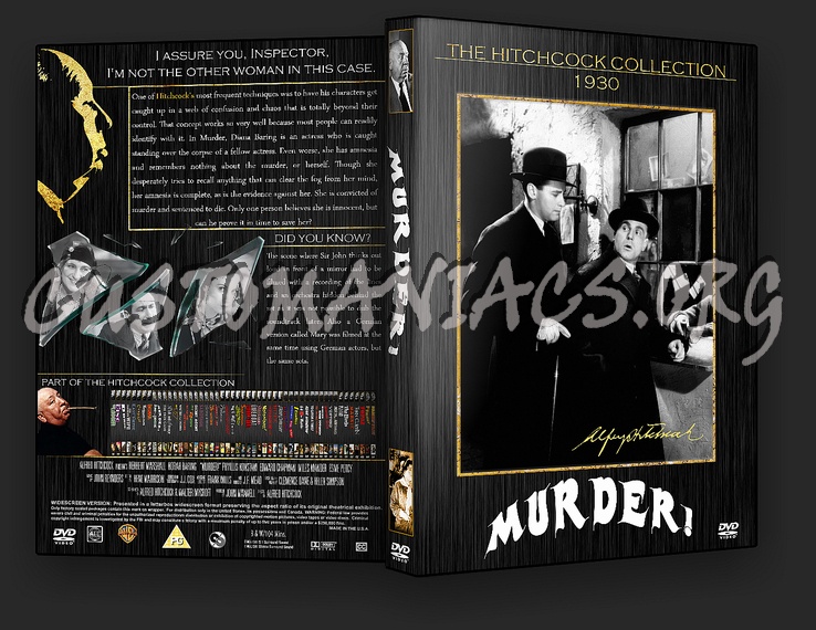 Murder! - The Alfred Hitchcock Collection dvd cover