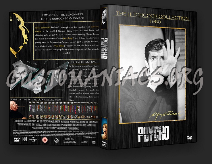 Psycho - The Alfred Hitchcock Collection dvd cover