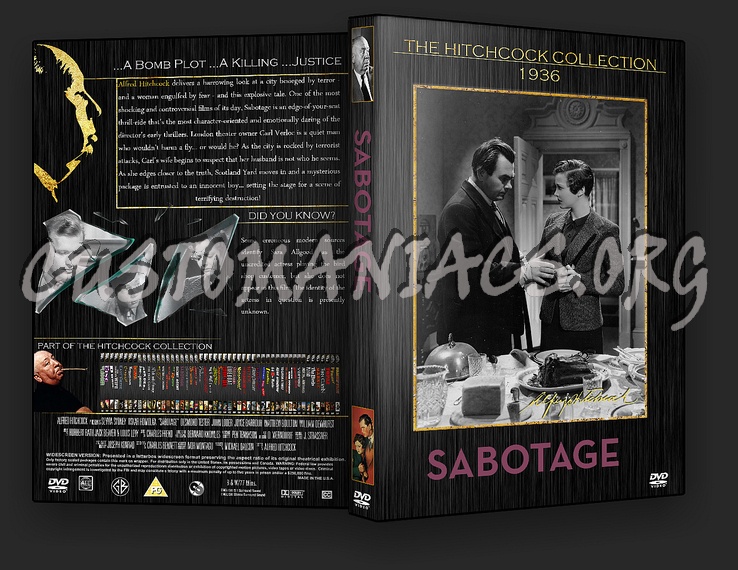 Sabotage - The Alfred Hitchcock Collection dvd cover