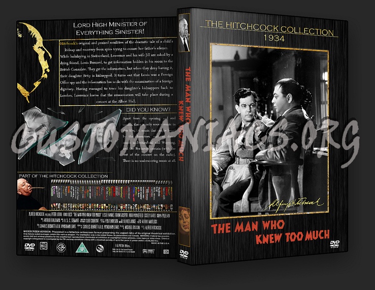 The Man Who Knew Too Much (1934) - The Alfred Hitchcock Collection dvd cover