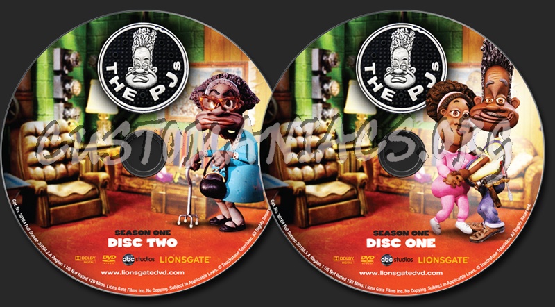 The PJ's Season 1 dvd label