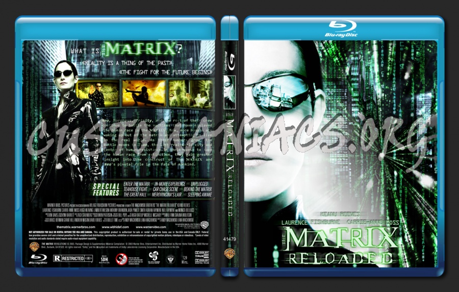 The Matrix Reloaded blu-ray cover