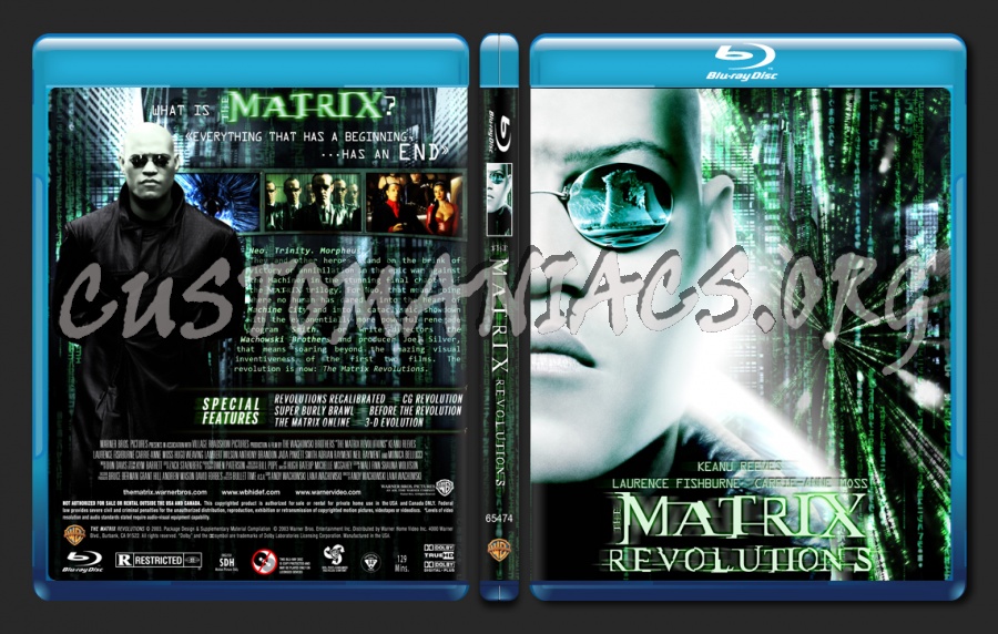 The Matrix Revolutions blu-ray cover