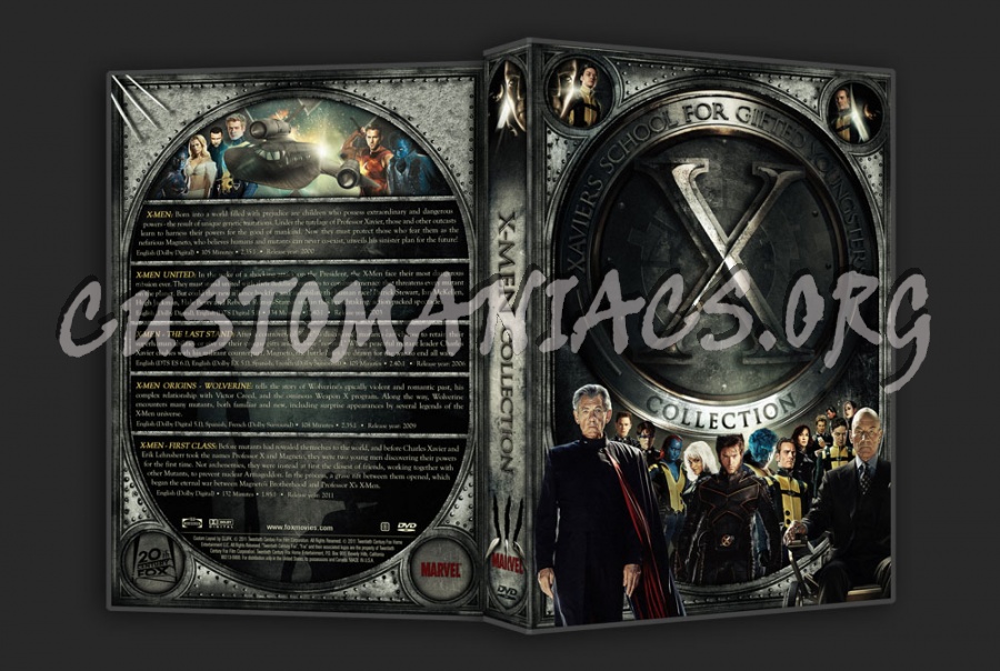 X-Men Collection 1-5 dvd cover