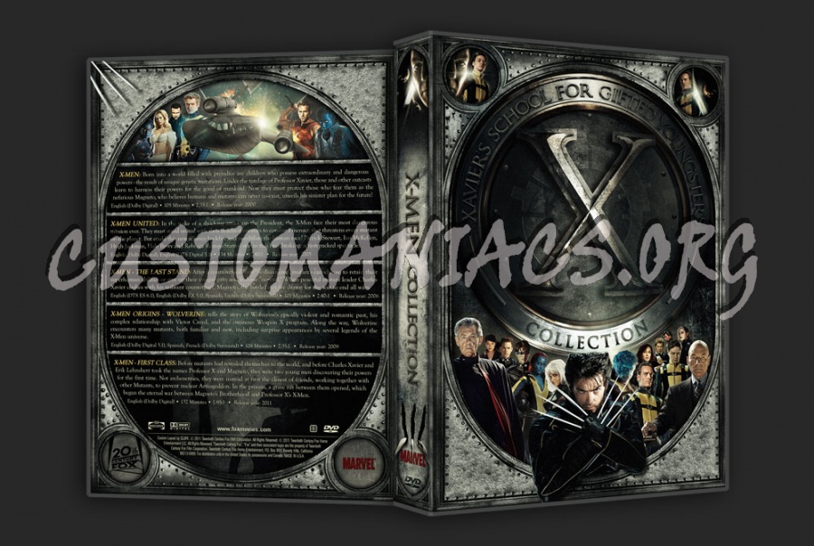 X-Men Collection 1-5 dvd cover