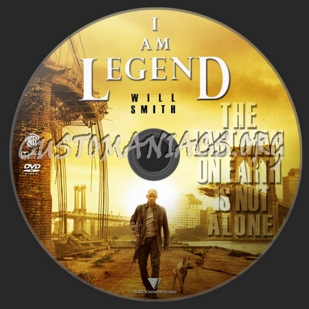 I Am Legend dvd label