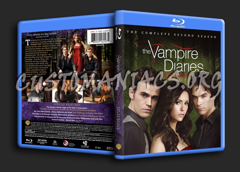 The Vampire Diaries Season 2 blu-ray cover
