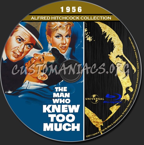 Alfred Hitchcock Collection - The Man Who Knew Too Much (1956) blu-ray label