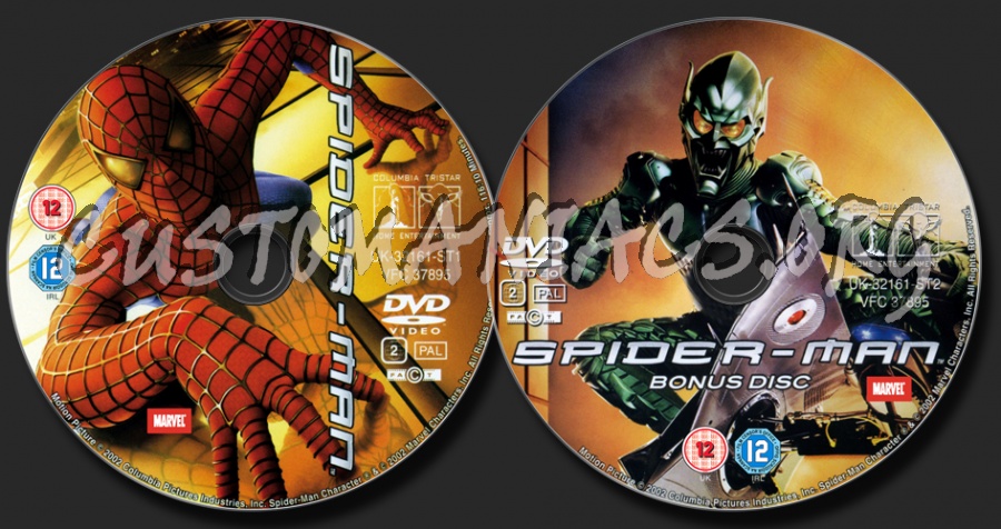 Spider-man dvd label