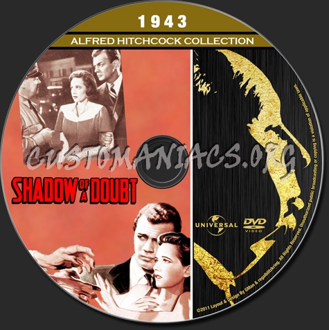 Alfred Hitchcock Collection - Shadow Of A Doubt dvd label