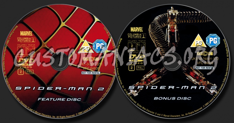 Spider-Man 2 dvd label