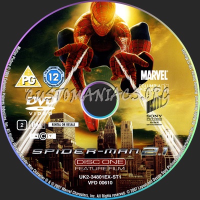 Spider-Man 2.1 dvd label