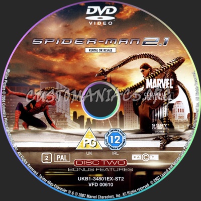 Spider-Man 2.1 dvd label