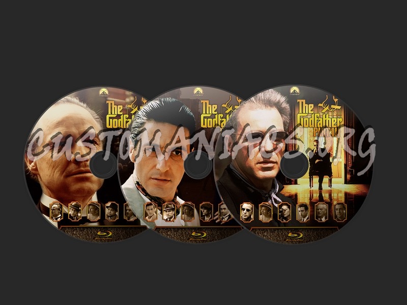 The Godfather Trilogy blu-ray label