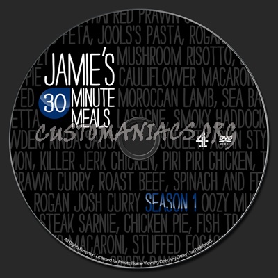 Jamie's 30 Minute Meals dvd label