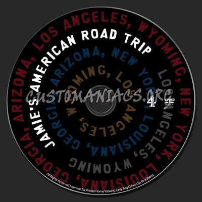 Jamie's American Road Trip dvd label