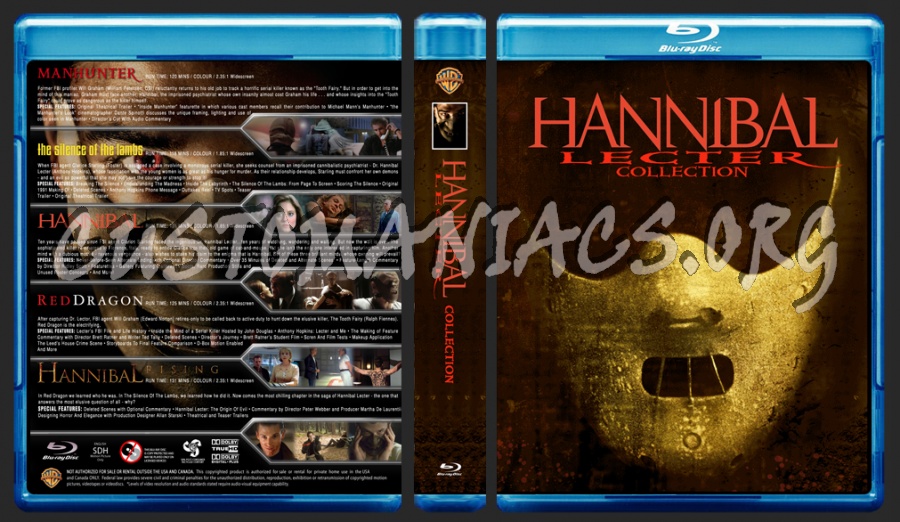 Hannibal Lecter Collection blu-ray cover