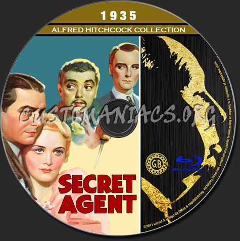 Alfred Hitchcock Collection - Secret Agent blu-ray label