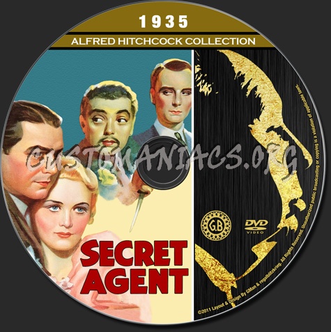 Alfred Hitchcock Collection - Secret Agent dvd label