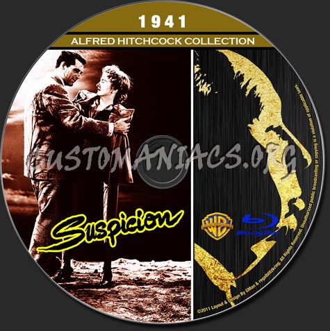 Alfred Hitchcock Collection - Suspicion blu-ray label