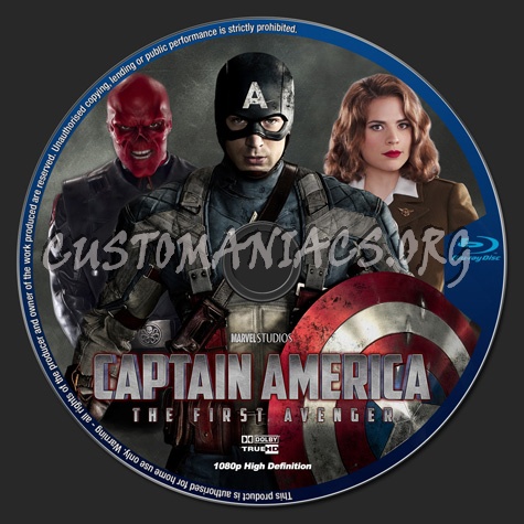 Captain America: The First Avenger blu-ray label