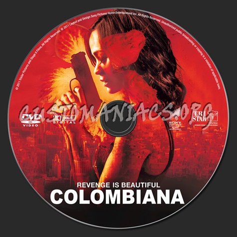 Colombiana dvd label