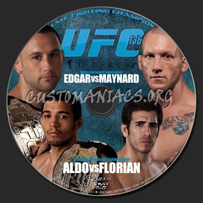 UFC 136 Edgar vs Maynard III dvd label