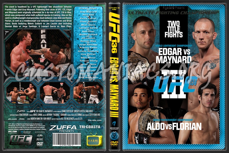 UFC 136 Edgar vs. Maynard III dvd cover