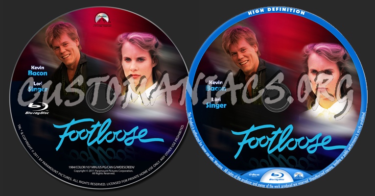 Footloose (1984) blu-ray label