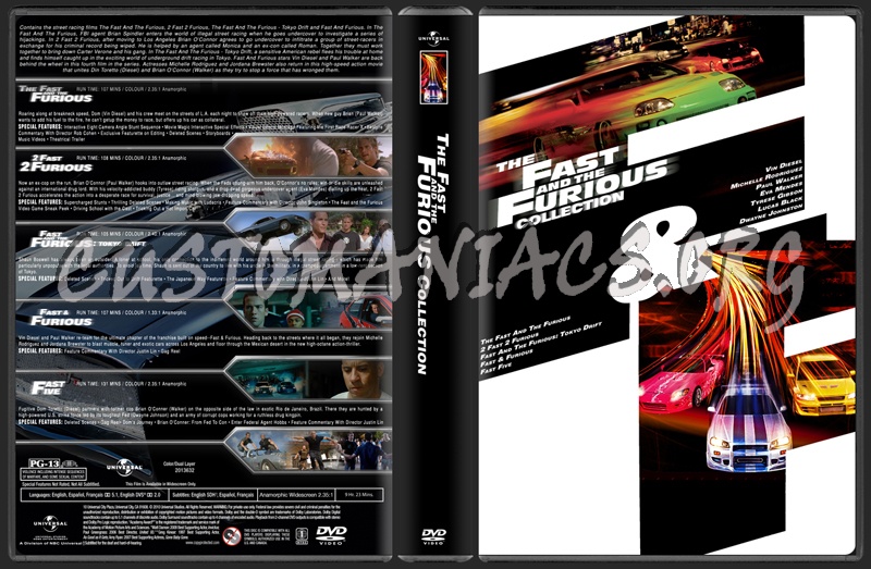 The Fast And The Furious Collection dvd cover