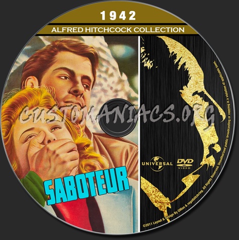 Alfred Hitchcock Collection - Saboteur dvd label