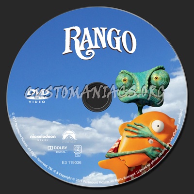 Rango dvd label