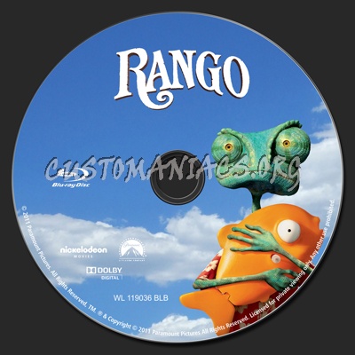 Rango blu-ray label