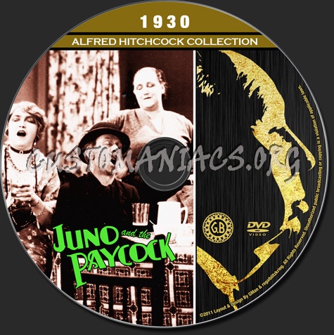 Alfred Hitchcock Collection - Juno And The Paycock dvd label