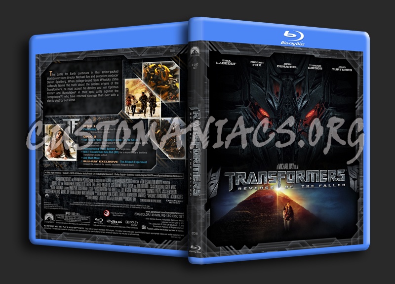 Transformers: Revenge Of The Fallen blu-ray cover