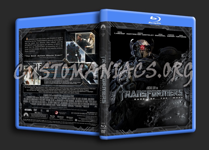 Transformers: Dark Of The Moon blu-ray cover