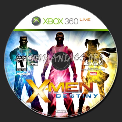 X-Men Destiny dvd label