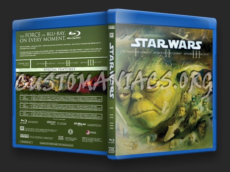 Star Wars - The Prequel Trilogy blu-ray cover
