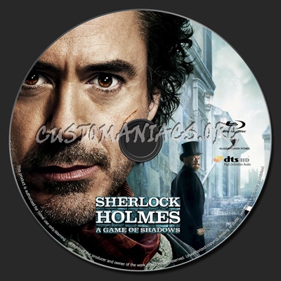Sherlock Holmes A Game Of Shadows blu-ray label