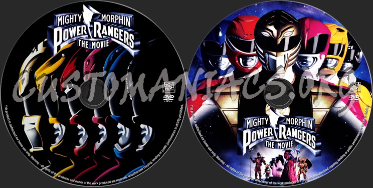 Mighty Morphin' Power Rangers dvd label