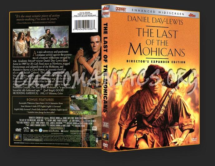 The Last of the Mohicans dvd cover