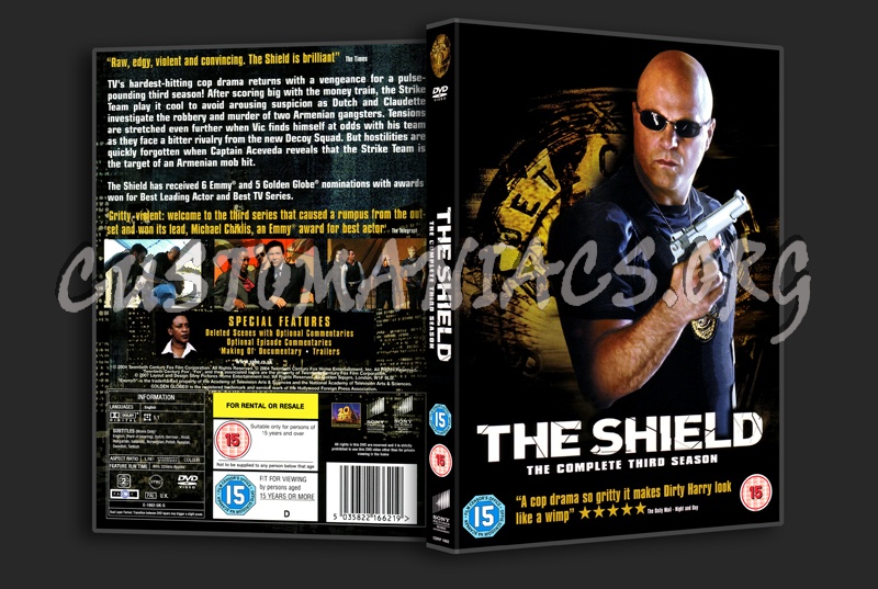 The Shield Season 3 dvd cover