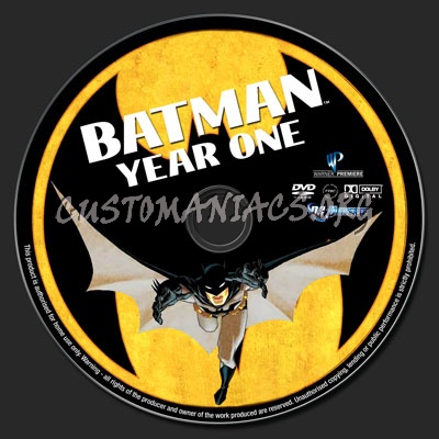 Batman Year One dvd label